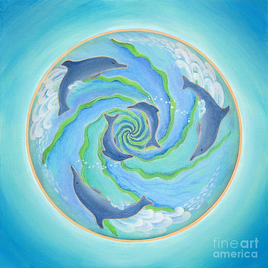 Dolphin Painting - Dolphin Joy II by Charlotte Backman