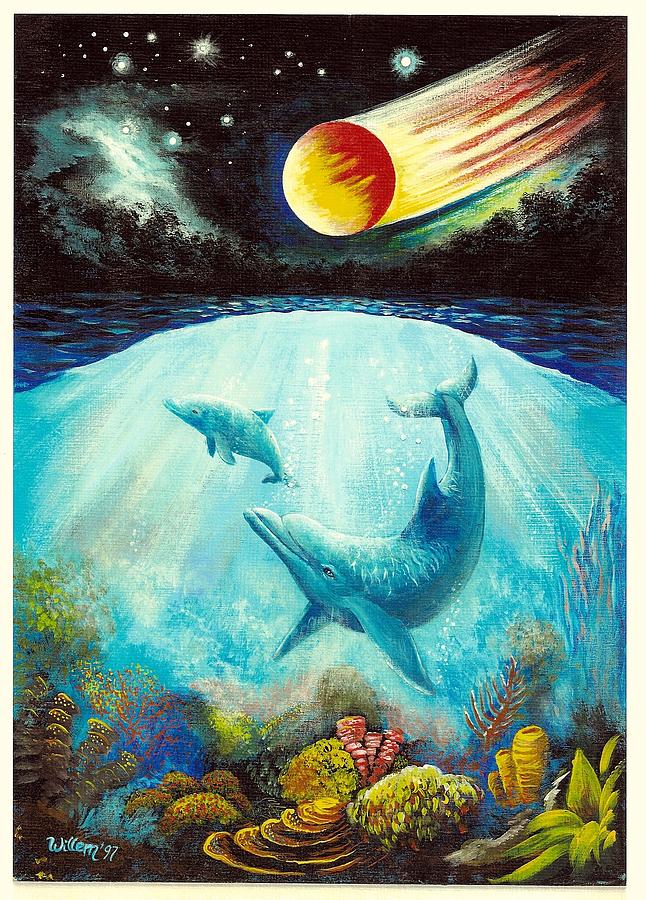 Dolphin Planet Painting by Willem Van Cleef - Fine Art America