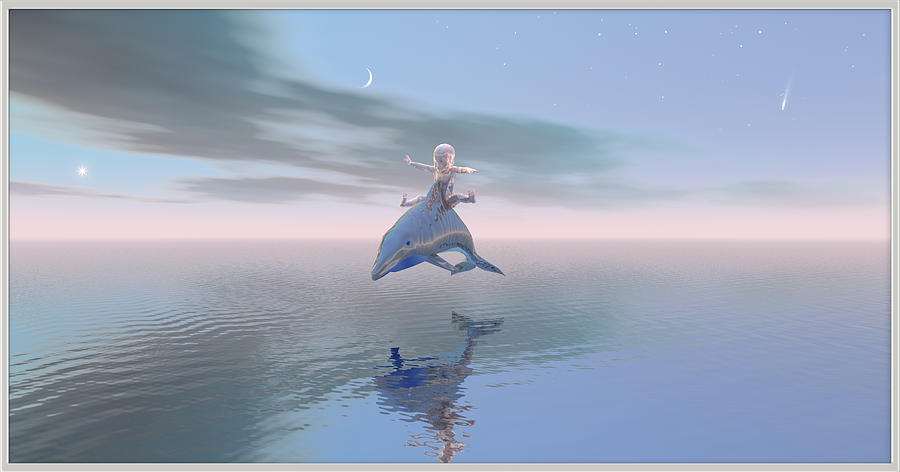 Dolphin Ride Digital Art by Harald Dastis