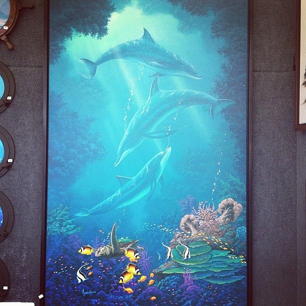 Dolphin Photograph - #dolphins #art #festival #painting by Ashley DAgostino