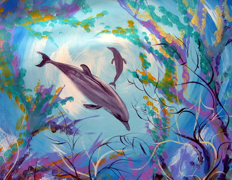 purple bottlenose dolphins