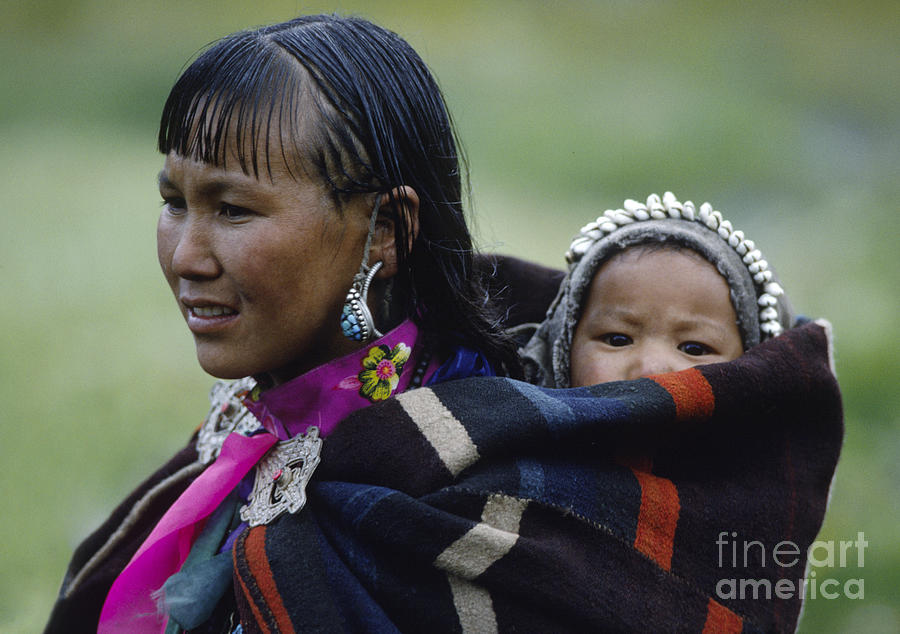 Dolpo Woman And Child - Do Tarap Valley - Nepal Photograph by Craig Lovell