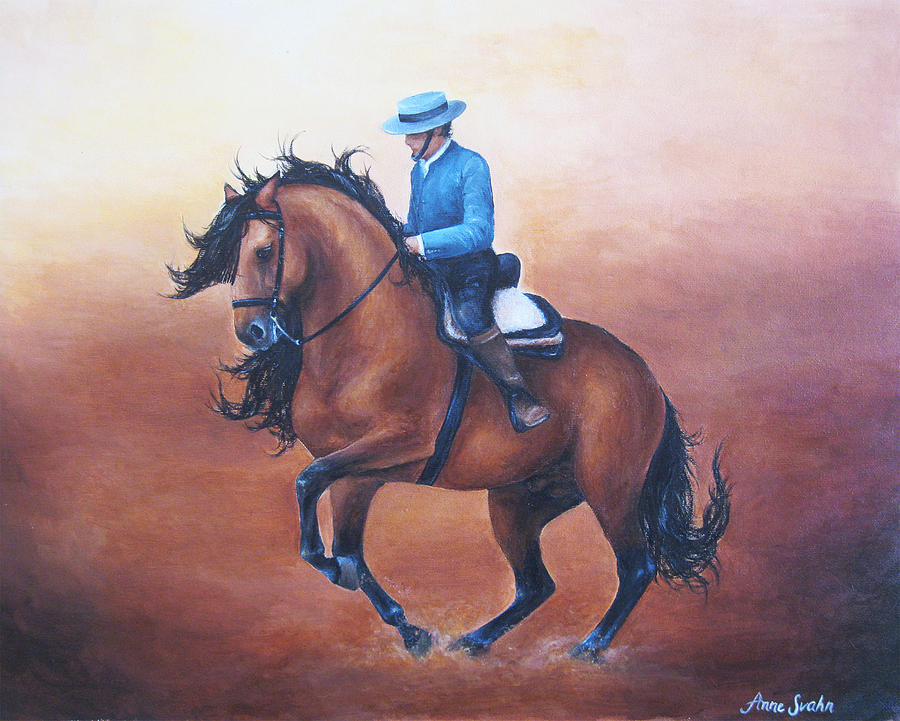 Horse Painting - Doma Vaquera by Anne Svahn