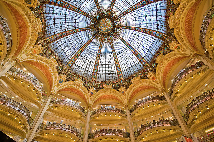 Dome And Balconies Of Galeries Photograph by Izzet Keribar