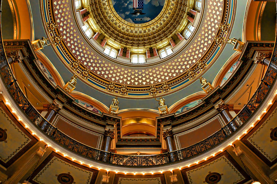 Des Moines Photograph - Dome Designs - Iowa Capitol by Nikolyn McDonald