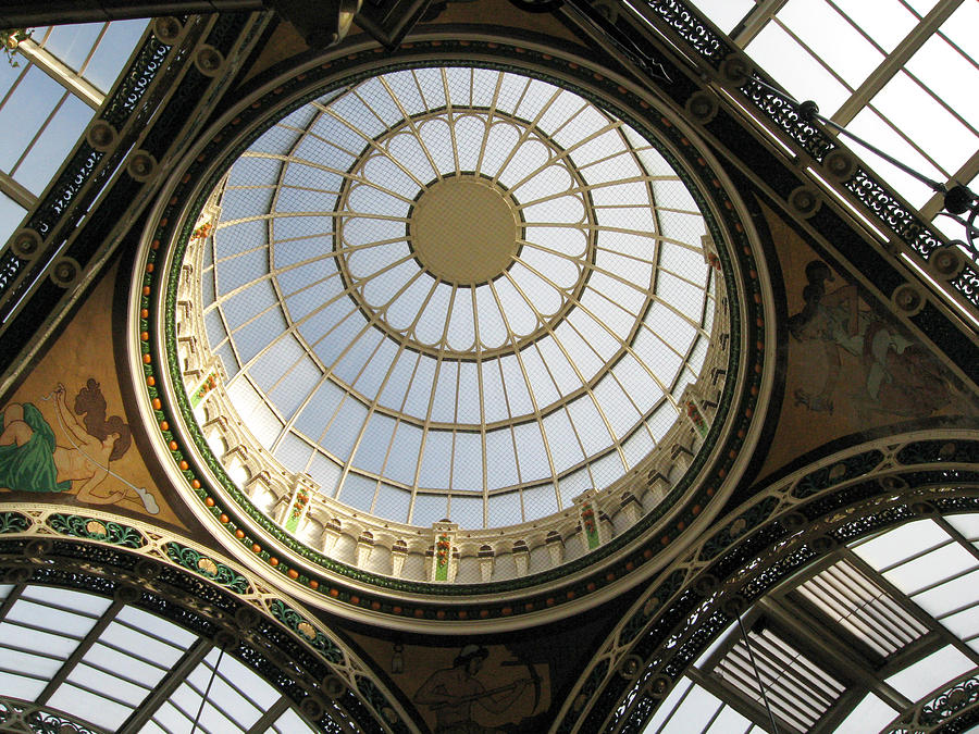 Dome skylight in the County Arcade in Leeds UK. Photograph by Rob Huntley