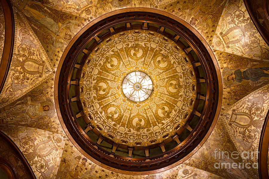 Domed Ceiling in the Old Ponce de Leon Hotel St. Augustine Florida Photograph by Dawna Moore Photography