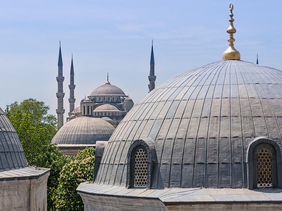 Turkey Photograph - Domes of Istanbul by Lutz Baar