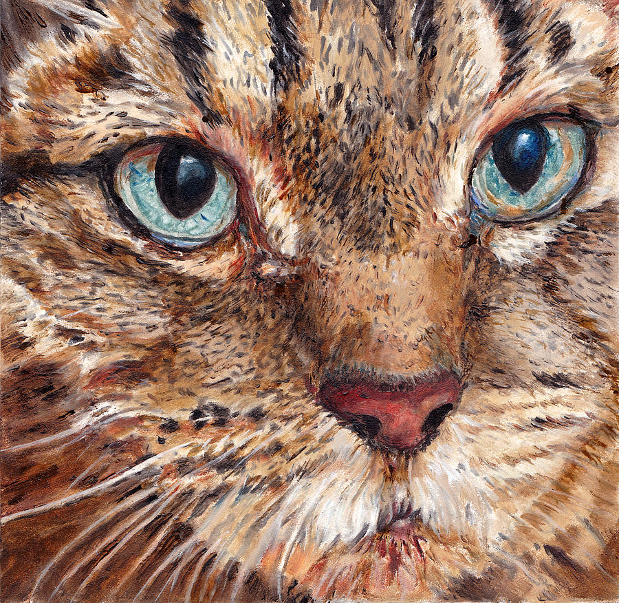 Domestic Tabby Cat Painting by Portraits By NC