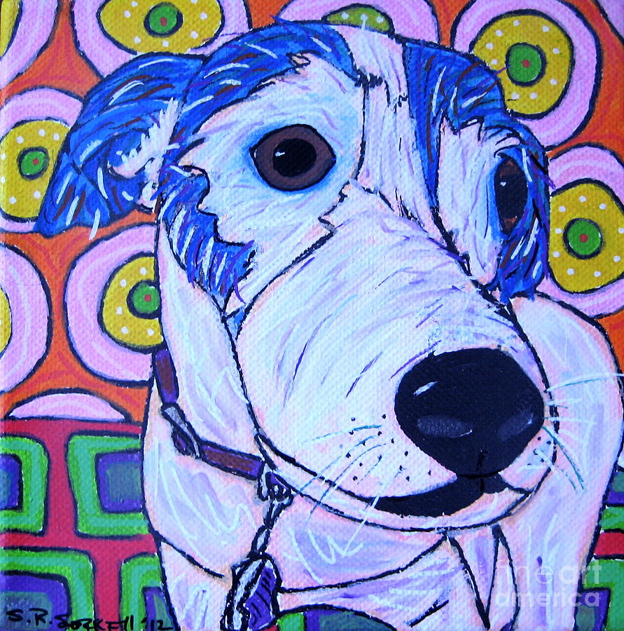 Domino dog Painting by Susan Sorrell - Fine Art America