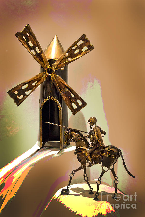 Don Quixote Tilting At Windmills Photograph by Al Bourassa