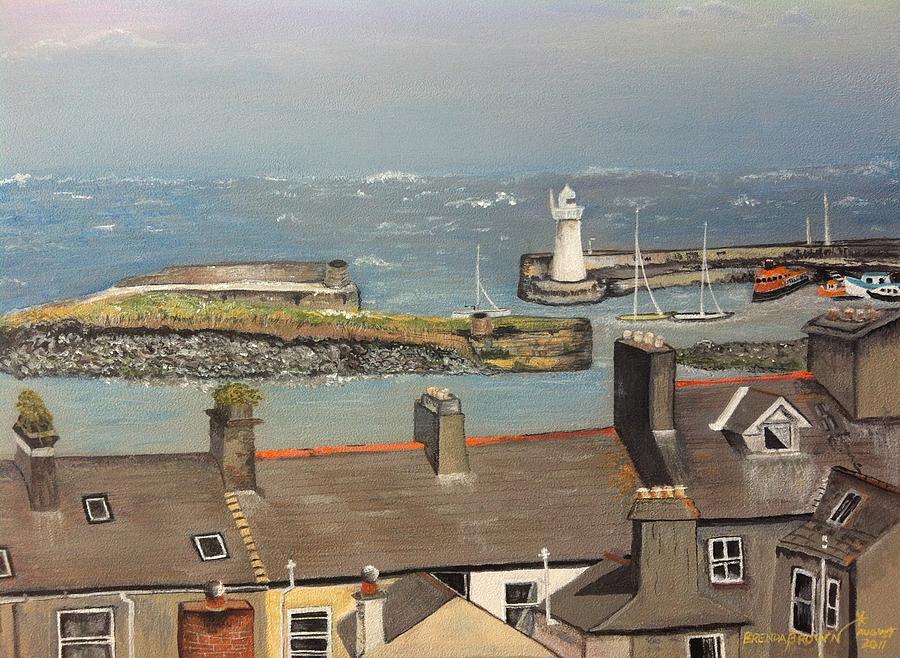 Donaghadee Ireland Irish Sea Painting by Brenda Brown