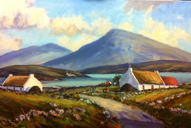 Donegal Cottages Painting By Nigel Allison Fine Art America