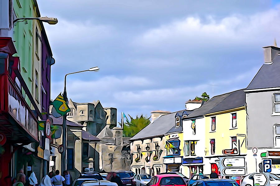 Castle Photograph - Donegal Town Centre by Norma Brock