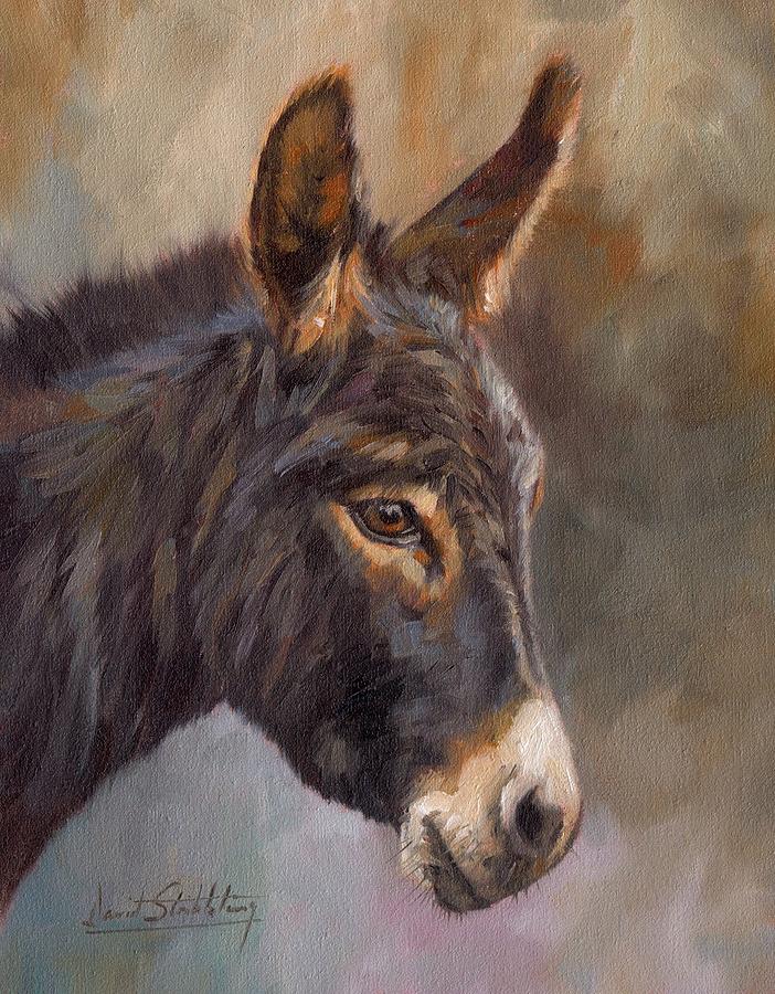 Donkey Painting - Donkey by David Stribbling
