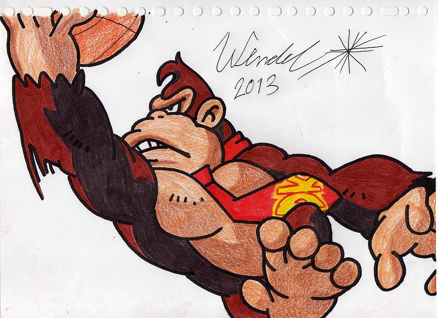 Donkey Kong Drawing by Wendel Krolis Fine Art America