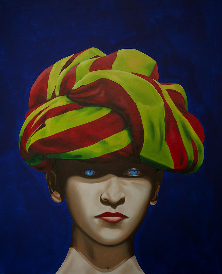Donna con turbante Painting by Luigi Maria De Rubeis - Fine Art America