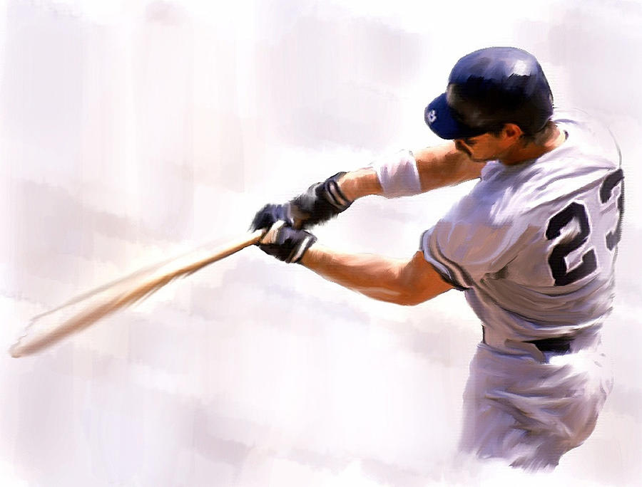 Don Mattingly Donnie Ballgame  Painting by Iconic Images Art Gallery David Pucciarelli