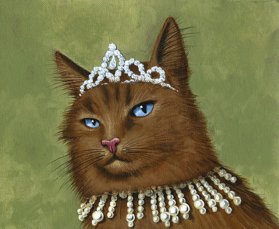 Dont Come Too Close...cat art painting Painting by Amy Giacomelli