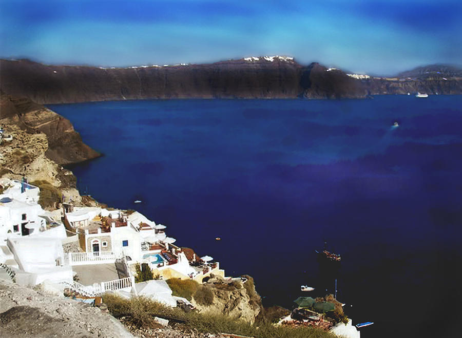 Santorini Photograph - Dont Cry For Me Santorini...The Truth is I Never Left You by Judy Paleologos