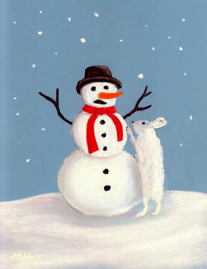 Christmas Painting - Dont Eat My Nose by Anastasiya Malakhova