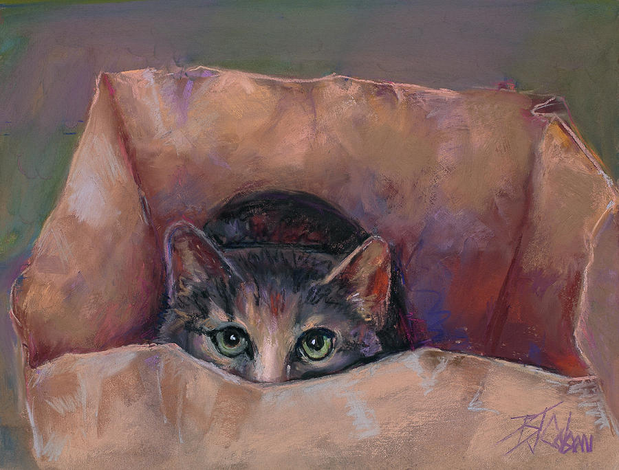 Dont Let The Cat Out Of The Bag Painting