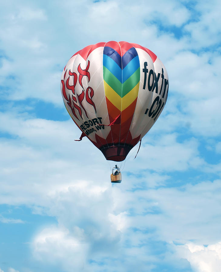 Hot Air Balloon Photograph - Dont Look Down Now by M Three Photos