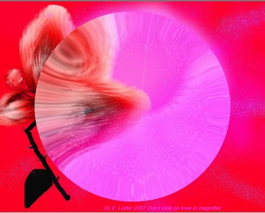 Dont look on love with magnifier Digital Art by Dr Loifer Vladimir