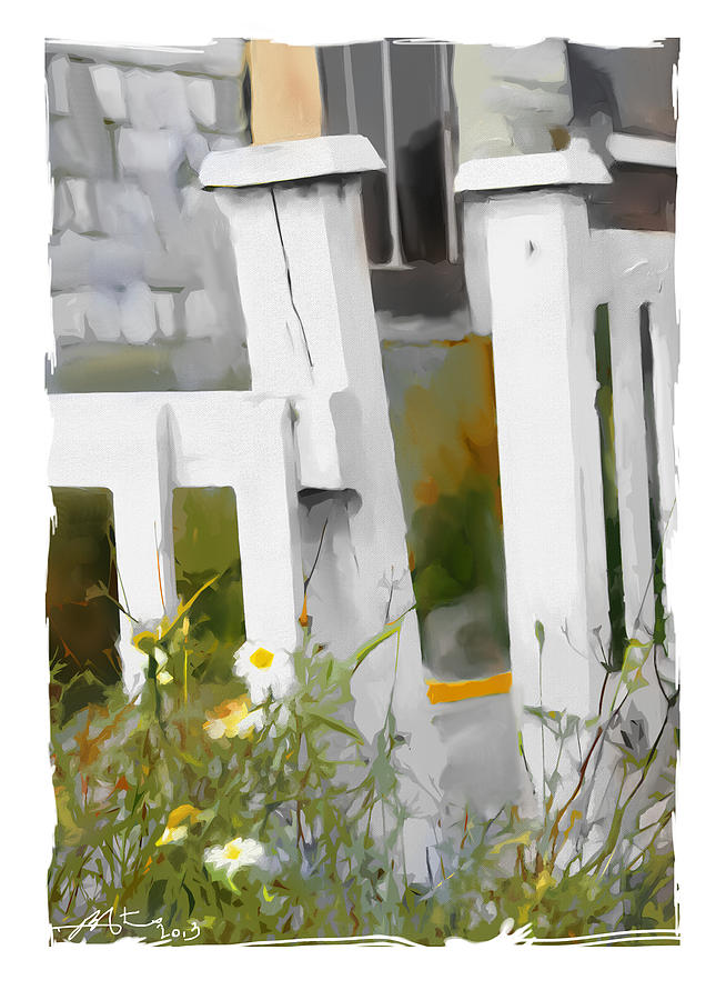 Flower Painting - Dont Pick The Daisies by Bob Salo