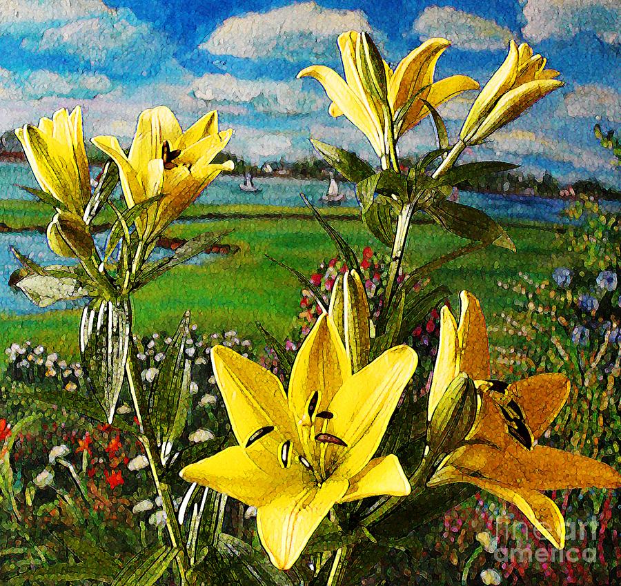 Dont Touch The Lilies Painting by Rita Brown