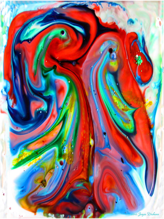 Liquid Painting - Dont Worry  Be Happy by Joyce Dickens