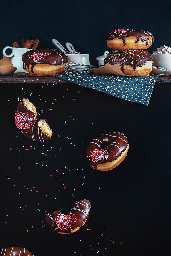 Donut Photograph - Donuts From The Top Shelf by Dina Belenko
