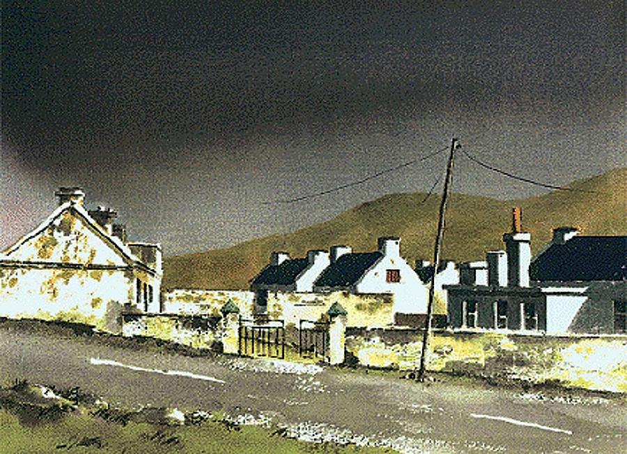 Dooagh  Achilll  Mayo Painting by Val Byrne