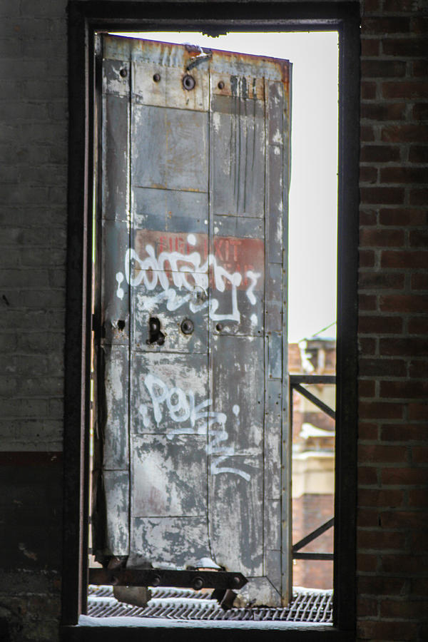 Door Ajar at Packard Plant in Detroit  Photograph by John McGraw