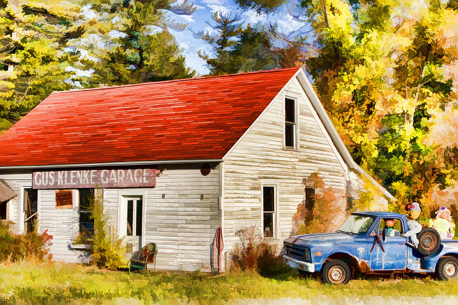 Door County Gus Klenke Garage Painting by Christopher Arndt