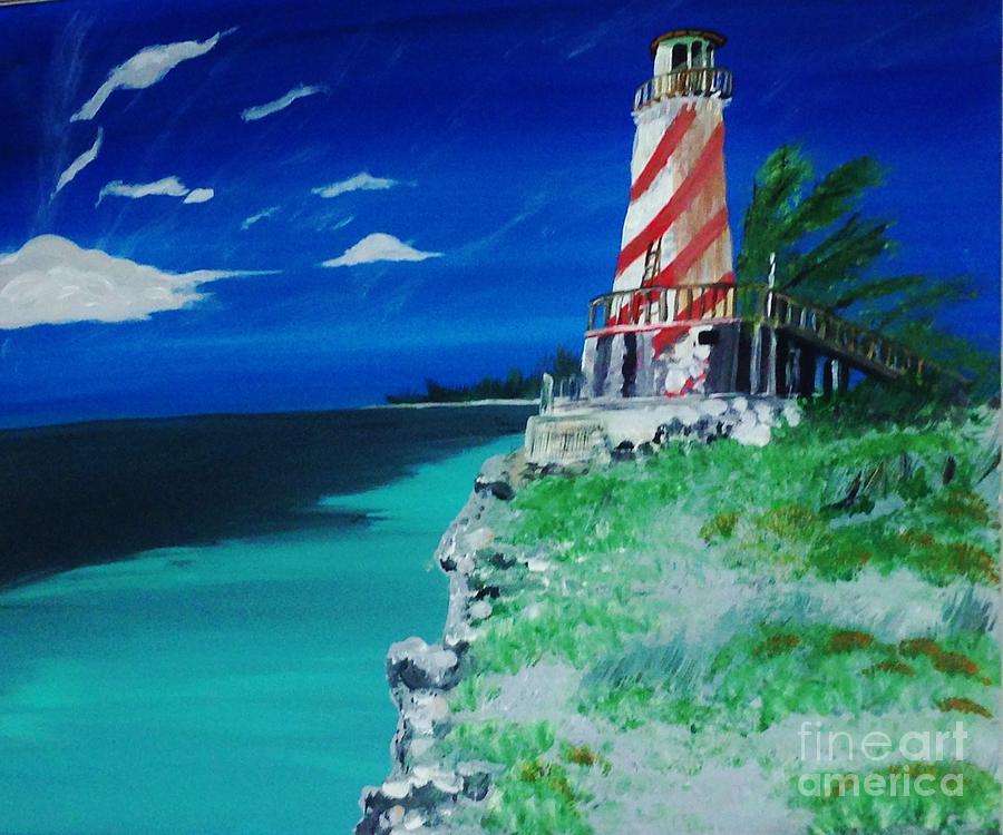 Door County Lighthouse Painting by Brigitte Emme