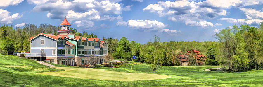Door County Little Sweden Resort Golf Course Panorama Painting by Christopher Arndt