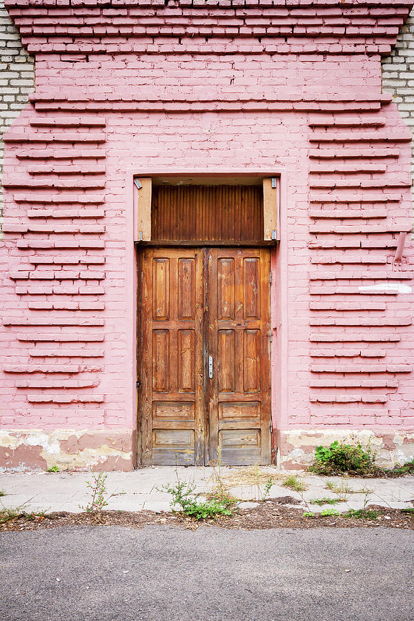Door In A Pink Wall Photograph by Wylius Door In A Pink Wall Photograph by Wylius