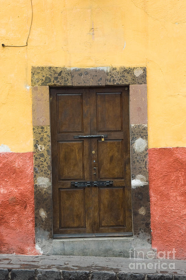 Door in Colorful Wall Photograph by Oscar Gutierrez