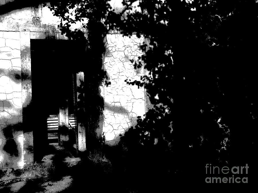 Door in Shadows - Jamestown VA Photograph by Jacqueline M Lewis
