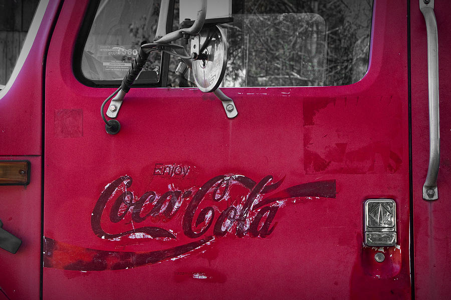 Door of A Vintage Beverage Truck Photograph by Randall Nyhof