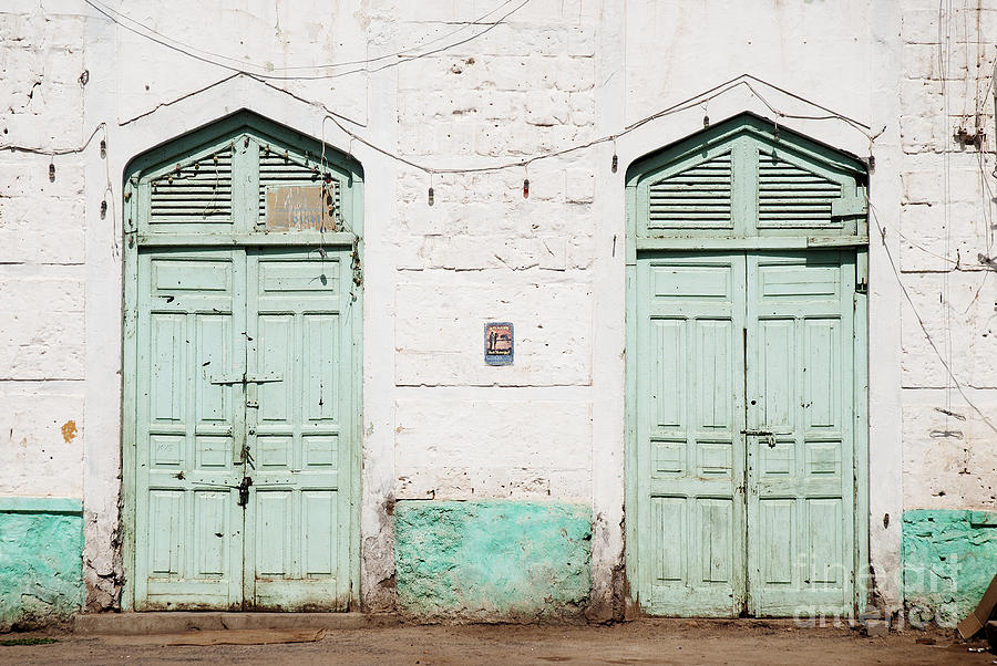 Architecture Photograph - Doors In Massawa Eritrea by JM Travel Photography