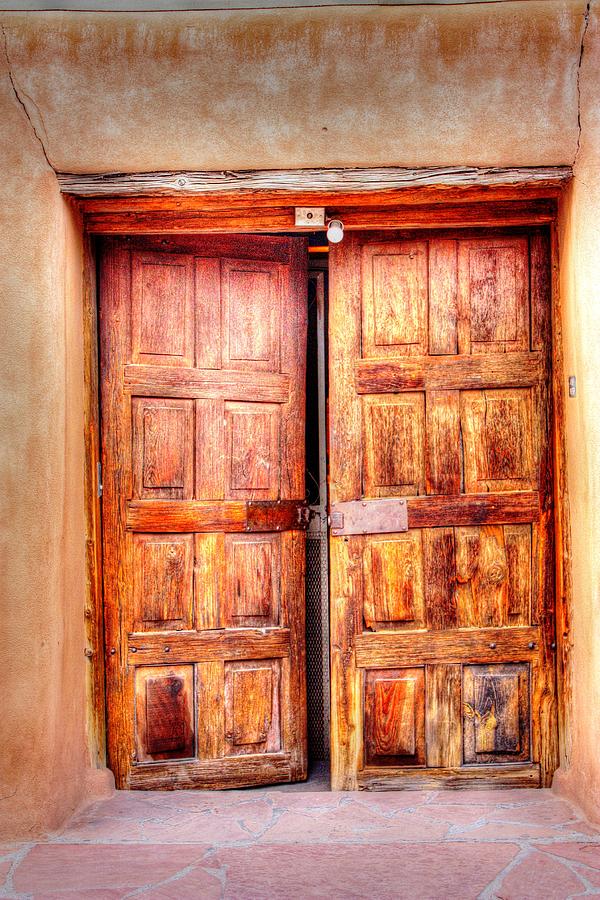 Doors to the Inner Santuario de Chimayo Photograph by Lanita Williams