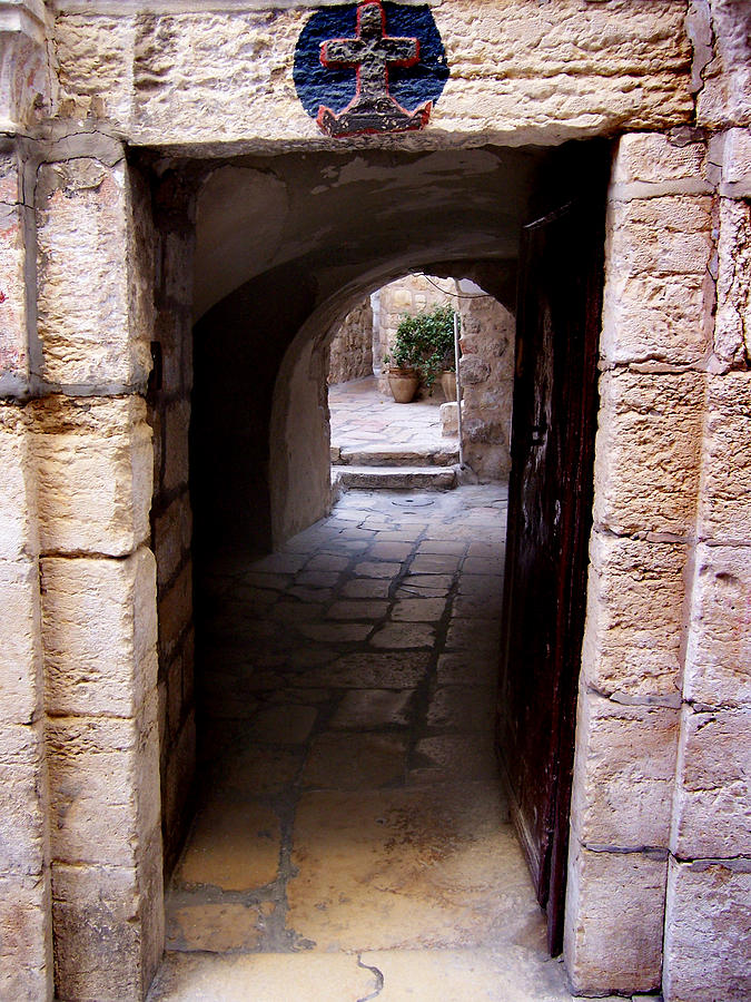 Doorway in Old City Jerusalem Photograph by David T Wilkinson