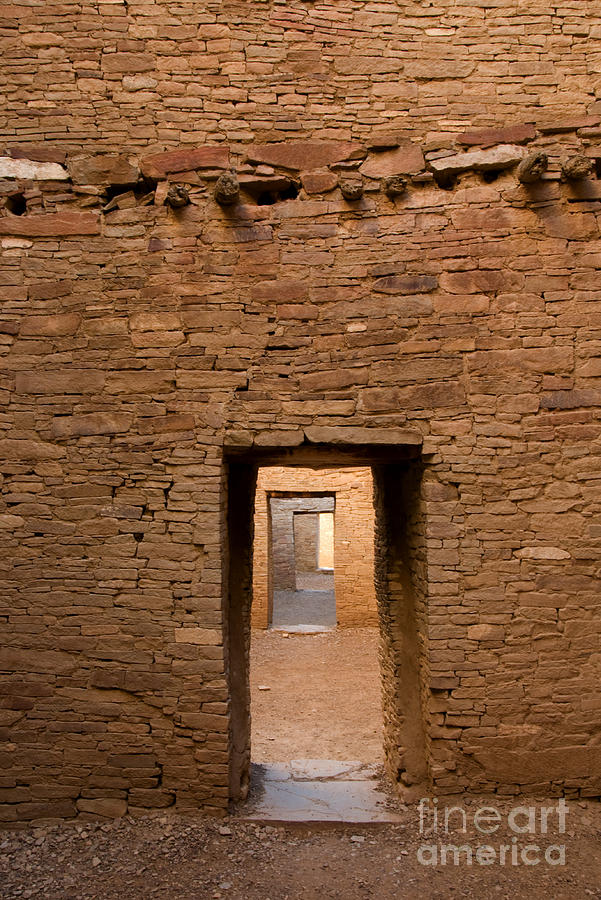 Pueblo Bonito Photograph - Doorways in Pueblo Bonito by Vivian Christopher