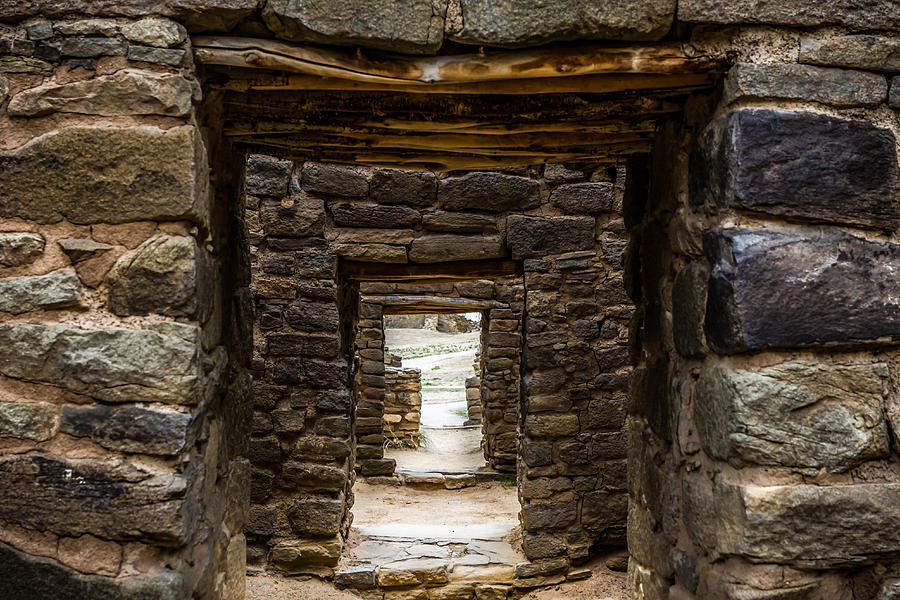 Aztec Ruins - Doorways Into The Past Photograph by Ron Pate