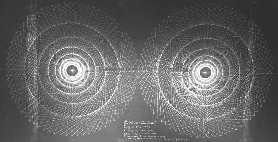 Doppler Drawing - Doppler Effect Parallel Universes by Jason Padgett