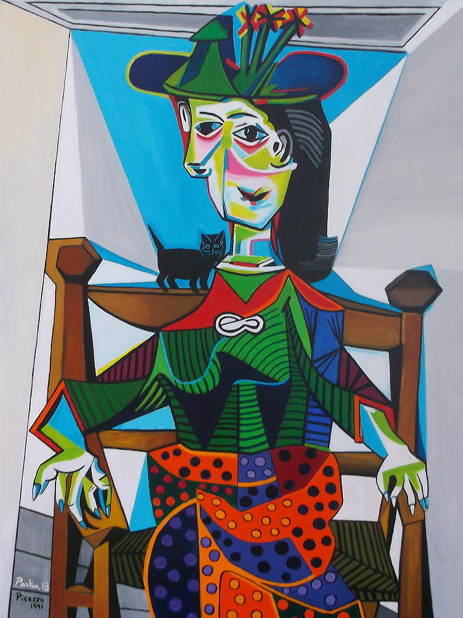 Picasso Portrait Painting - Dora Maar au chat by Donald Parker