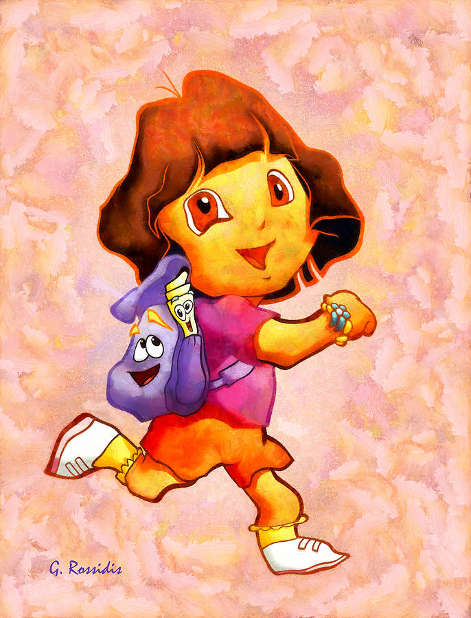 Dora The Explorer Painting by George Rossidis