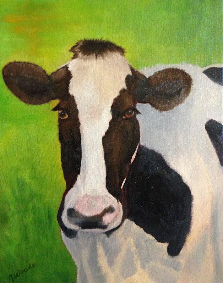 Doris the Cow Painting by Nancy Woods - Fine Art America